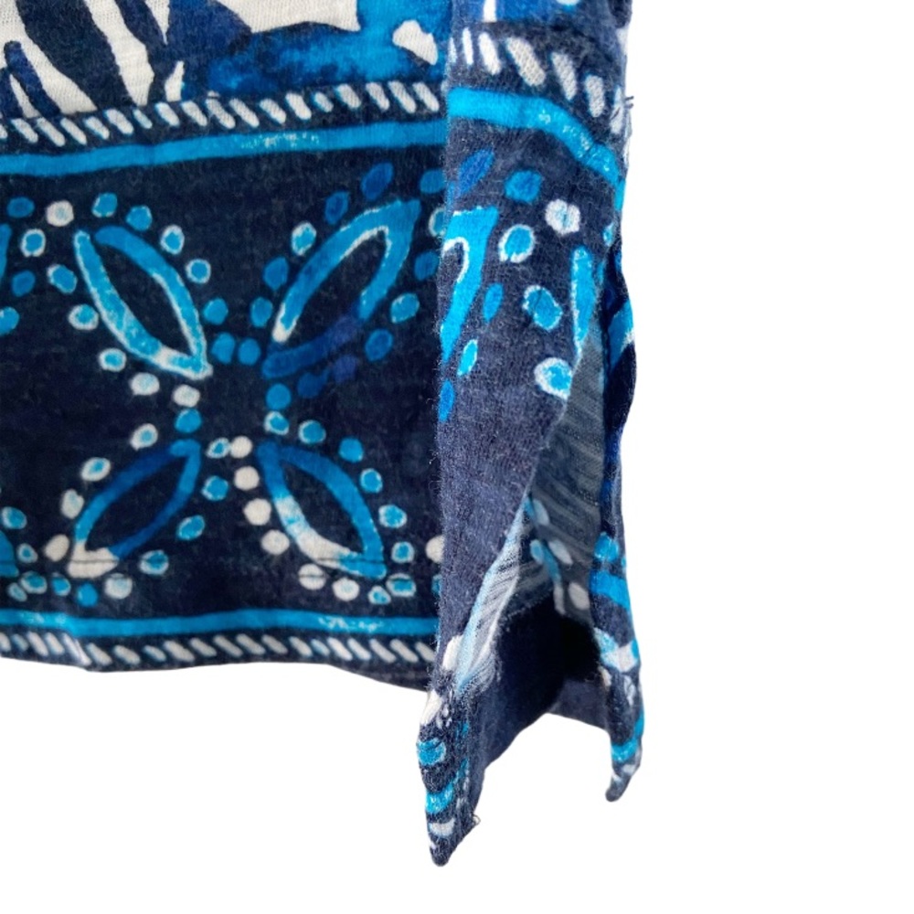 Lucky Brand Women's Batik Garden Dress Blue Floral Size Small - Picture 9 of 10